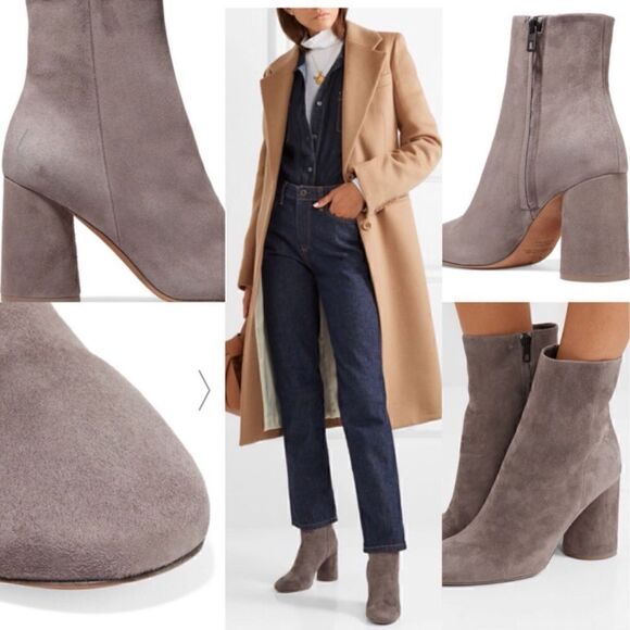 VINCE. Ridley Suede Grey Boots Booties 8.5 - Picture 1 of 15